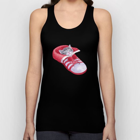 Cat in the Shoe Unisex Tank Top