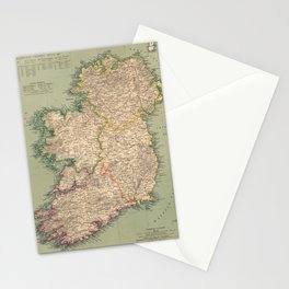 Vintage Map of Ireland (1888) Stationery Card