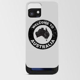 Rubber Ink Stamp Welcome To Australia iPhone Card Case