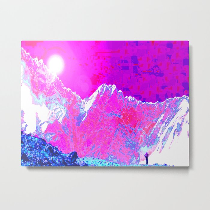 Alpenglow in Violet Metal Print