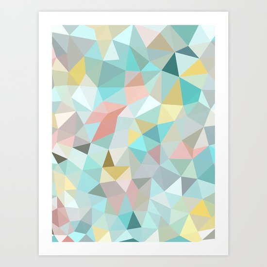 Pastel Tris Art Print
