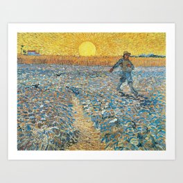 Van Gogh : The Sower (Sower with Setting Sun) Art Print