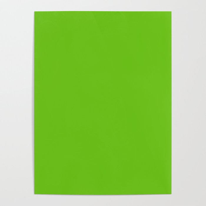 Cheap Solid Bright Alien Green Color Poster