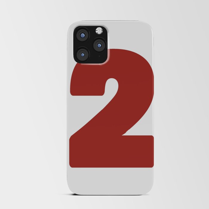 2 (Maroon & White Number) iPhone Card Case