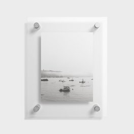 Fishing Boats in the Fog - California Coast Travel Photography Floating Acrylic Print