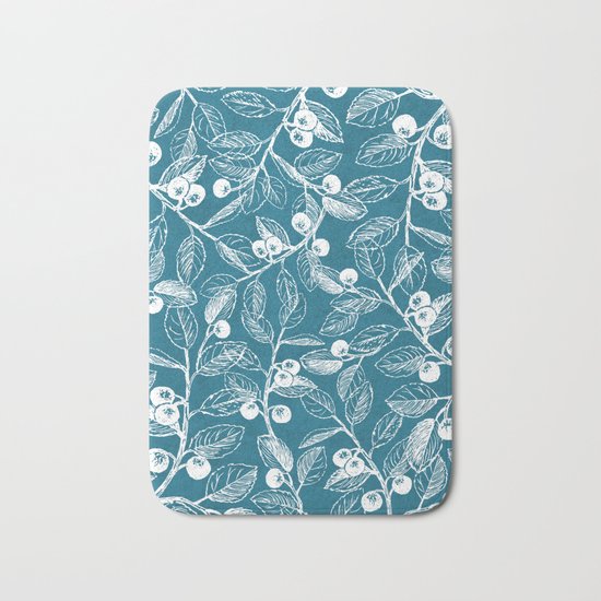 Blue garden Bath Mat