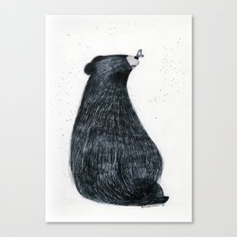Bear in love Canvas Print