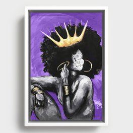 Naturally Queen VI PURPLE Framed Canvas