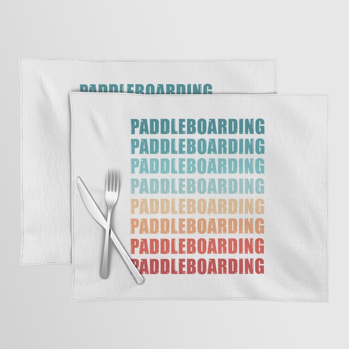 Retro Paddleboarding Vintage Gift Placemat