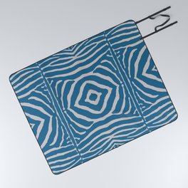 Blue and Gray Zebra 757 Picnic Blanket