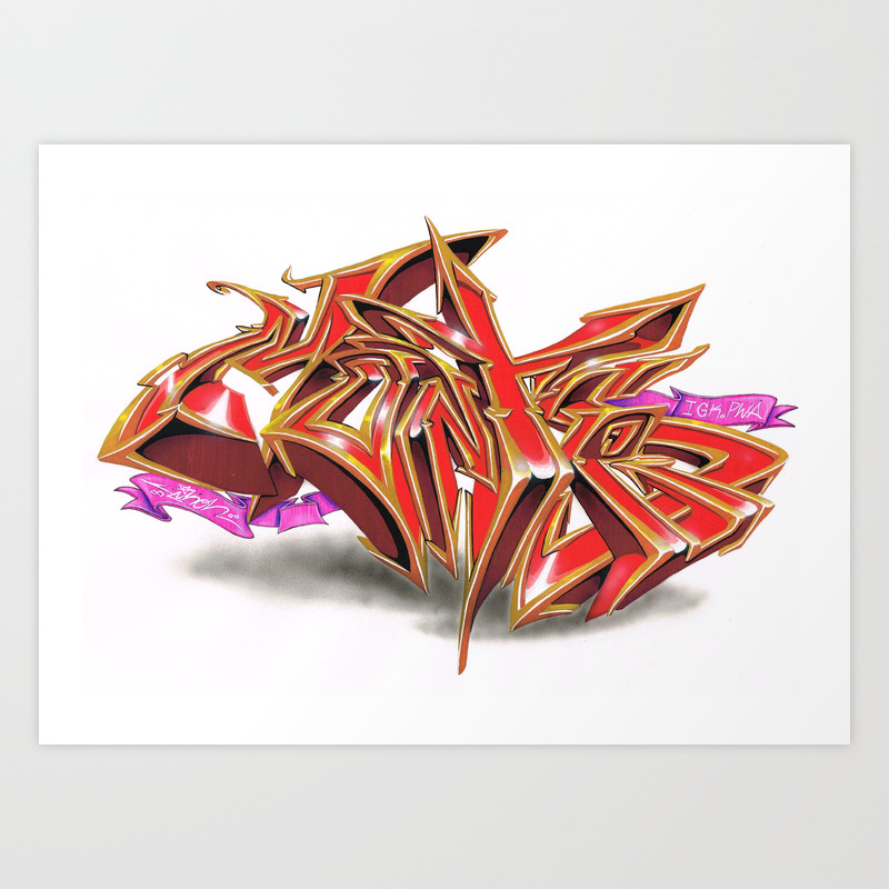 Graffiti Letters Montes Art Print By Xr1s Society6