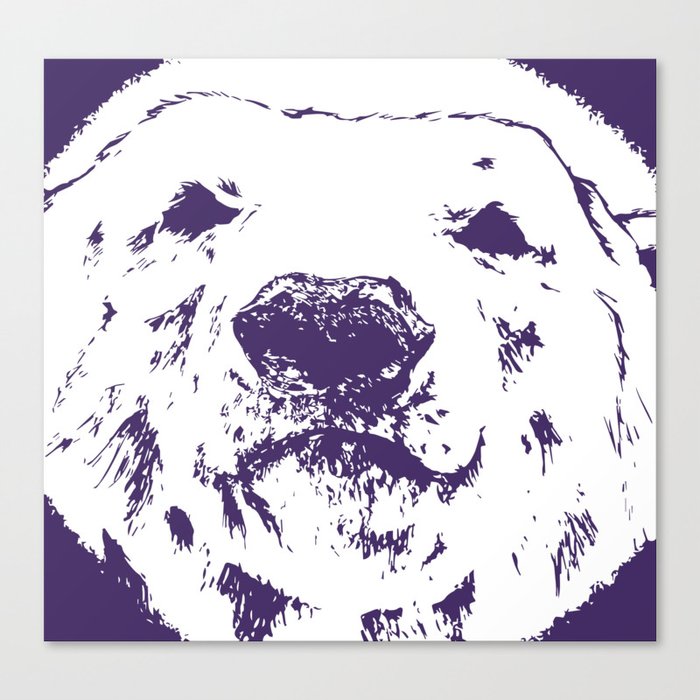 frank the Polar bear (Colour edits) Canvas Print