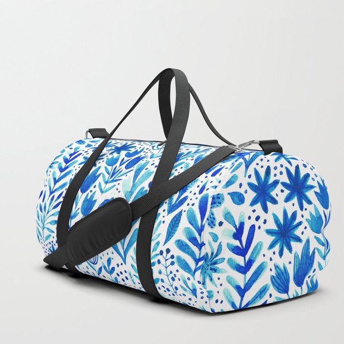 Watercolor with flowers and plants pattern Duffle Bag
