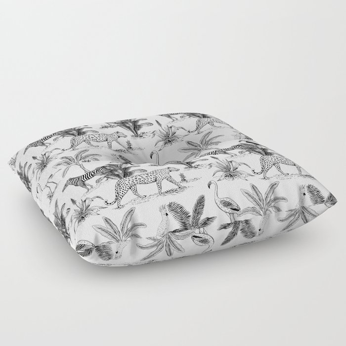 botanical jungle Floor Pillow
