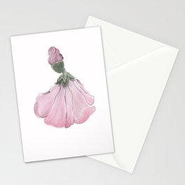 Holly Hock Flower Stationery Cards