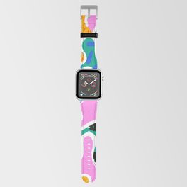 Colorful diverse people collage art pattern Apple Watch Band