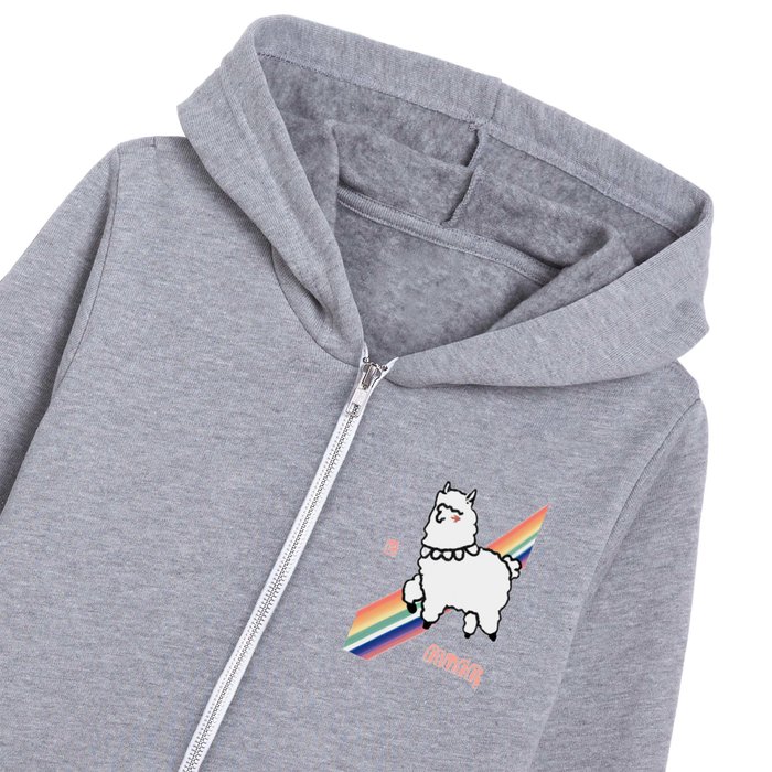 Fluffy Alpaca Kids Zip Hoodie