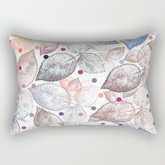 Leaf mosaic(24). Rectangular Pillow