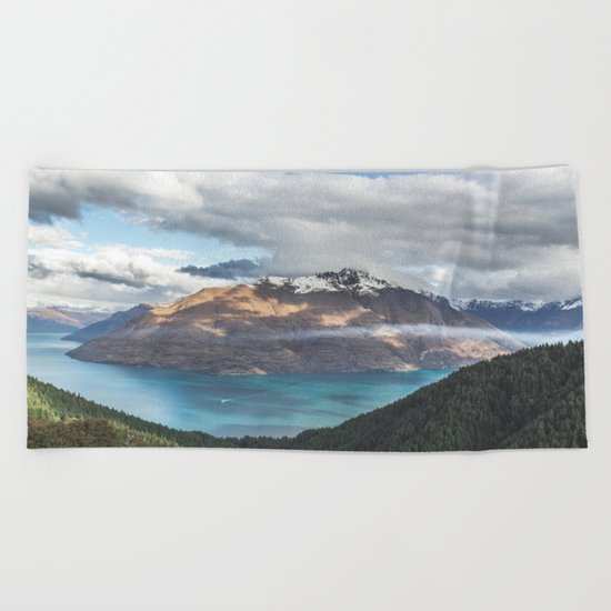 Island clouds Beach Towel