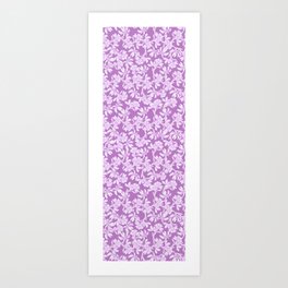 Lilac, purple, violet flowers print. Lavender or other blossoms. Art Print