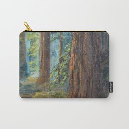 Big Basin Redwood Grove, California landscape painting by Leonora Naylor Penniman Carry-All Pouch