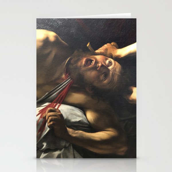Judith beheading Holofernes, Caravaggio, baroque painting, italian painter Stationery Cards