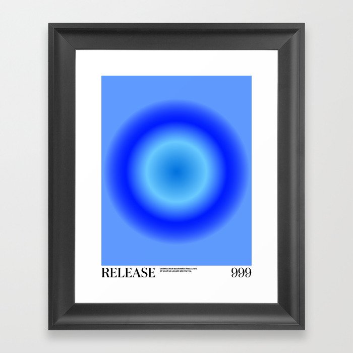 Gradient Angel Numbers: Release Framed Art Print