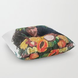 lady fruits Floor Pillow