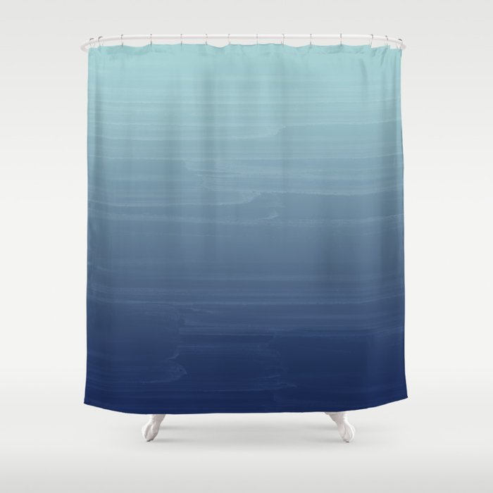 Light Blue To Navy Painted Grant, Navy Blue Ombre Shower Curtain
