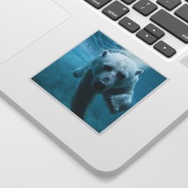 Polar Bear Swimming Sticker