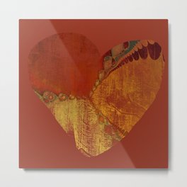 Southwestern Sunset Heart - grungy heart, copper orange ochre Metal Print | Southwestvalentine, Redorangebrown, Graphicdesign, Texturedheart, Valentine, Homedecor, Abstract, Southwesternheart, Heart, Warmhues 