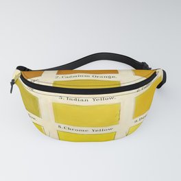 Vintage Color Chart -Hues of Yellow and Orange Fanny Pack