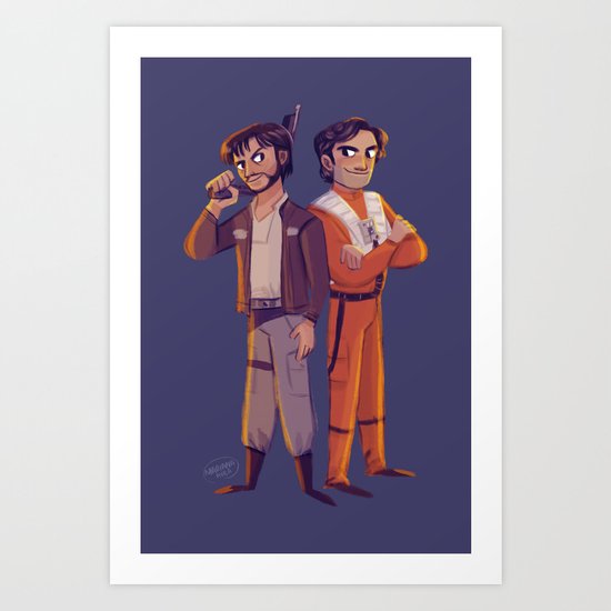 Latinos in Space! Art Print
