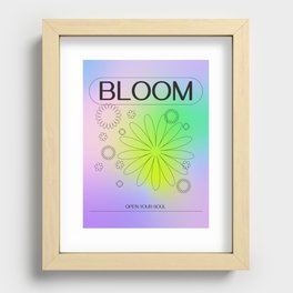 Bloom, Vectorial Illustration with gradient backround Recessed Framed Print