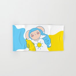 Girl with sky hair Hand & Bath Towel