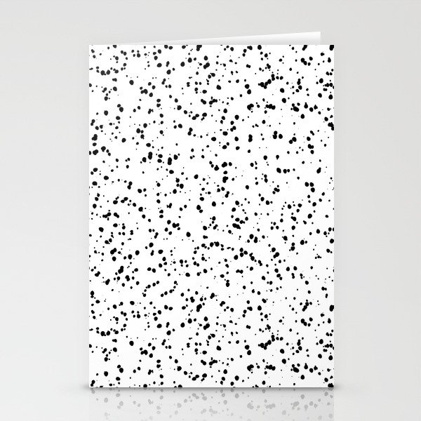 Speckles I: Double Black on White Stationery Cards