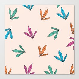 Tropical flower pattern Canvas Print