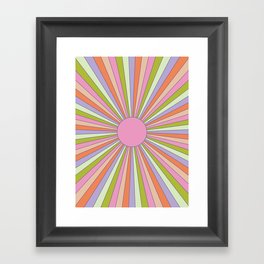 Rainbow Sun Framed Art Print