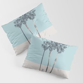 Palm trees on a solitary beach Pillow Sham