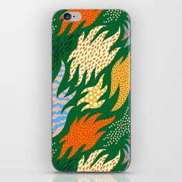 Abstract hand drawn shapes doodle pattern iPhone Skin