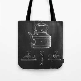 Tea Kettle, patent Tote Bag