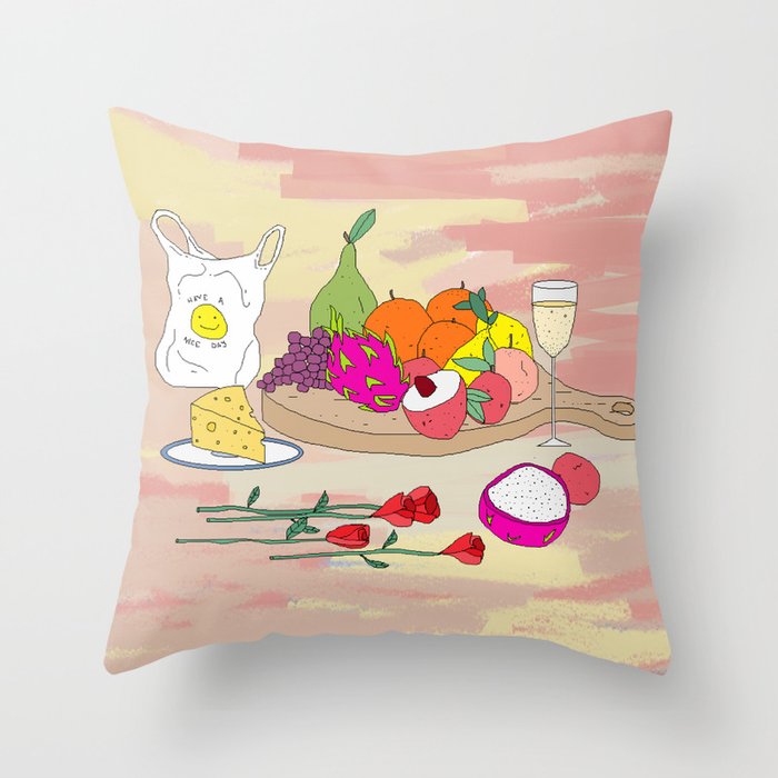 Download Still Life Fruit with Plastic Bag Throw Pillow by ... Yellowimages Mockups