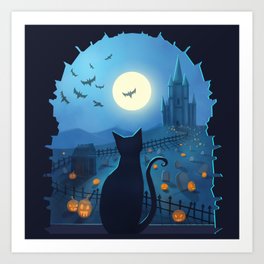 Spooky Night Art Print