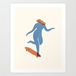 Skate girl Art Print