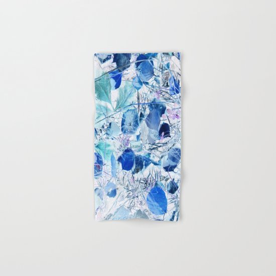Blue leaves Hand & Bath Towel