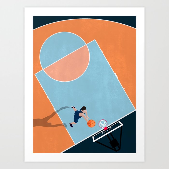 Shoot Hoops 2 Art Print by From Above Society6
