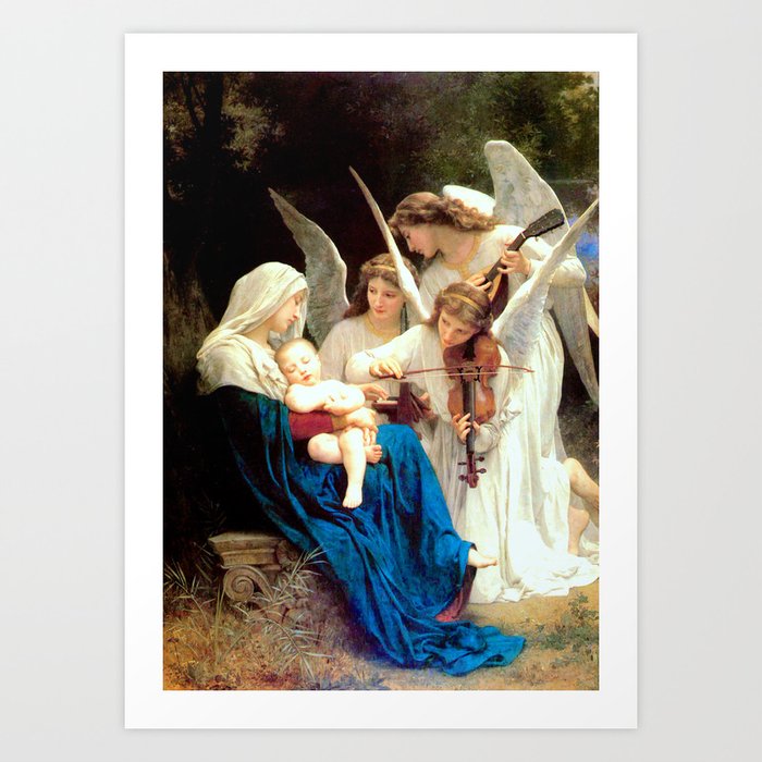 Madonna With Infant Jesus And Angels Virgin Mary Art Art Print By Shopartpoland Society6