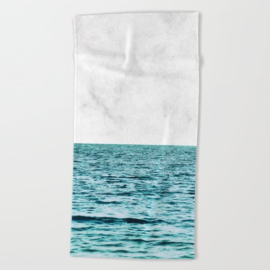 Ocean + Marble || #society6 #decor #buyart Beach Towel