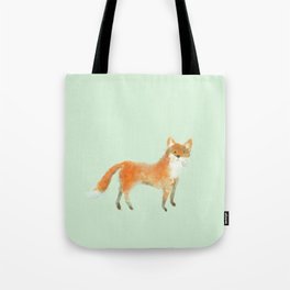 Red Fox Watercolor [Mint] Tote Bag