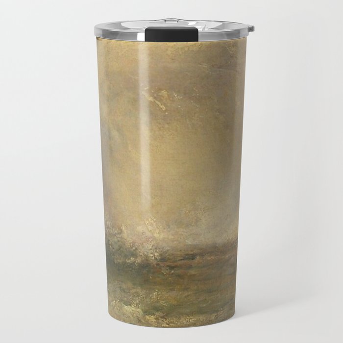 Joseph Mallord William Turner Stormy Sea Breaking on a Shore Travel Mug